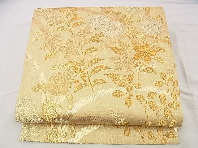 平和屋着物■六通柄袋帯 菊花文 金糸 逸品 n-me1252