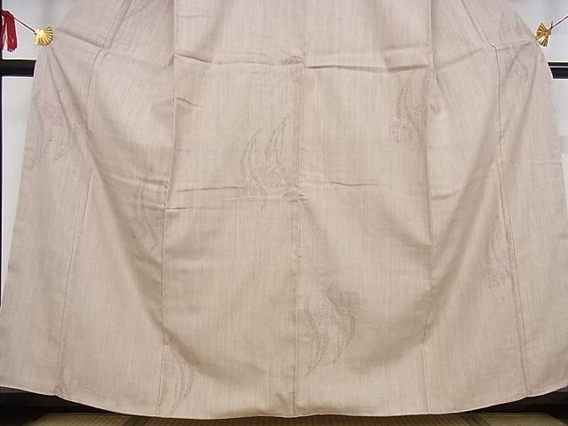 平和屋本店●極上 本場結城紬 重要無形文化財 80亀甲 飛び亀甲柄 草花文 着丈158.5cm 裄丈65.5cm 正絹 逸品 4kk0158
