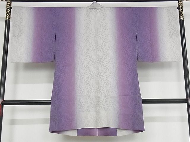 期間限定セール40%off■極上　道中着　ロング丈　スリーシーズン　春夏秋　塵除け　唐草紋紗　暈し染め　正絹　逸品　4kk0214