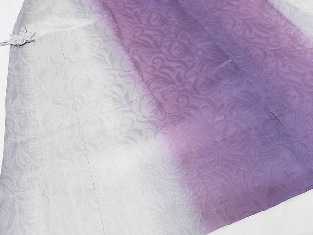 期間限定セール40%off■極上　道中着　ロング丈　スリーシーズン　春夏秋　塵除け　唐草紋紗　暈し染め　正絹　逸品　4kk0214