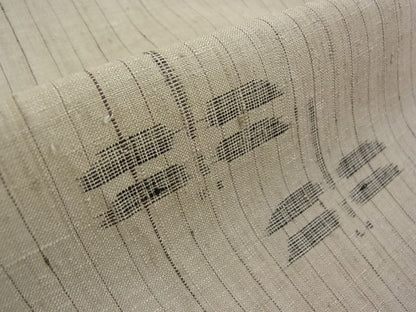 平和屋本店■希少　夏物　本場結城紬　重要無形文化財　夏結城　奥順謹製　野村半平　蜻蛉　証紙付き　逸品　未使用　4kh2107