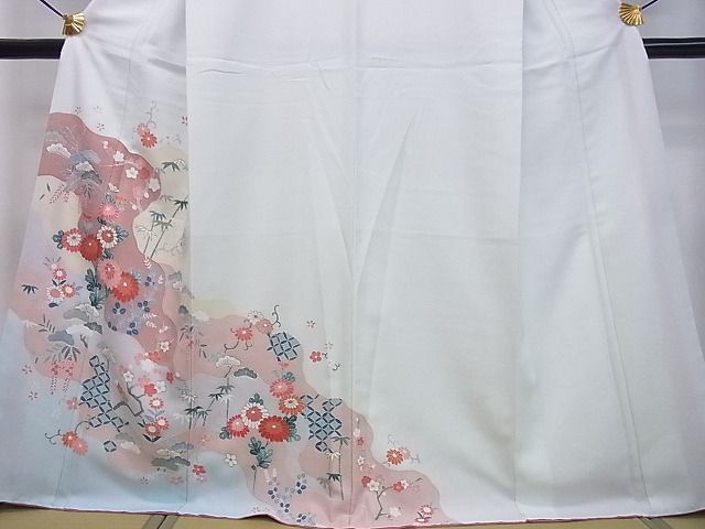 平和屋着物●洗える最高級着物　＜英＞はなぶさ謹製　訪問着　道長吉祥花文　金彩　洗える着物　DAAC1008ea