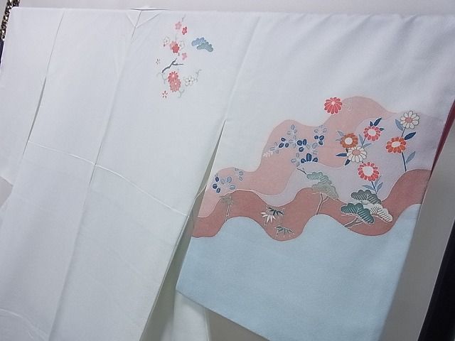 平和屋着物●洗える最高級着物　＜英＞はなぶさ謹製　訪問着　道長吉祥花文　金彩　洗える着物　DAAC1008ea