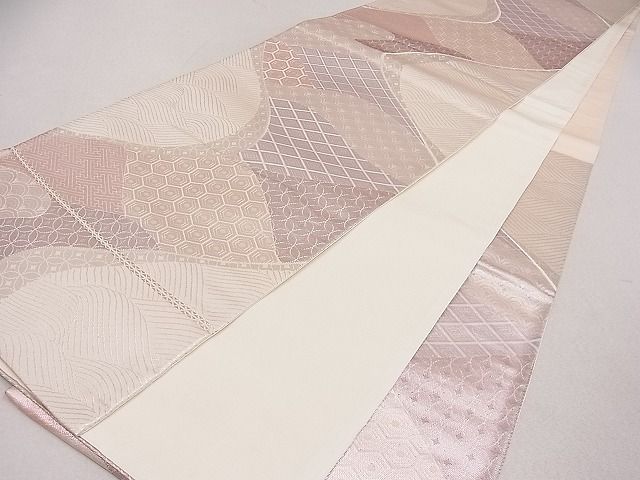 平和屋着物■六通柄袋帯 立波吉祥文 銀糸 逸品 ya1143