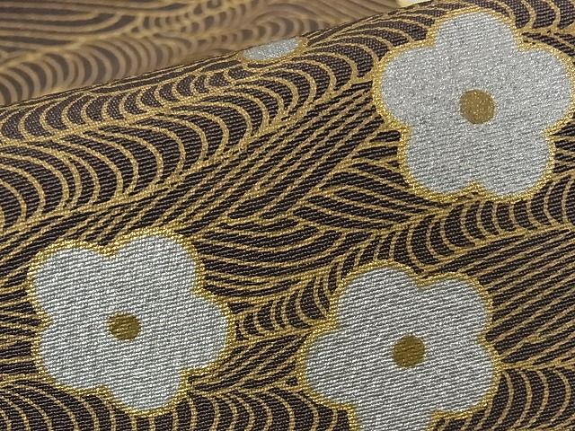 平和屋本店●極上 ジャパンオートクチュール 渡辺雪三郎 訪問着 舞梅文 織部 金銀彩 着丈167cm 裄丈67.5cm 正絹 逸品 4kk0293