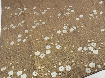 平和屋本店●極上 ジャパンオートクチュール 渡辺雪三郎 訪問着 舞梅文 織部 金銀彩 着丈167cm 裄丈67.5cm 正絹 逸品 4kk0293