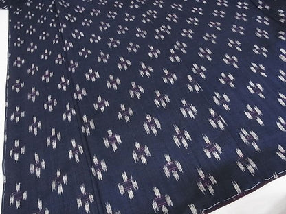 平和屋本店●極上　浦野理一　紬　菱絣　着丈159.5cm　裄丈68.5cm　正絹　逸品　未使用　4kk0247