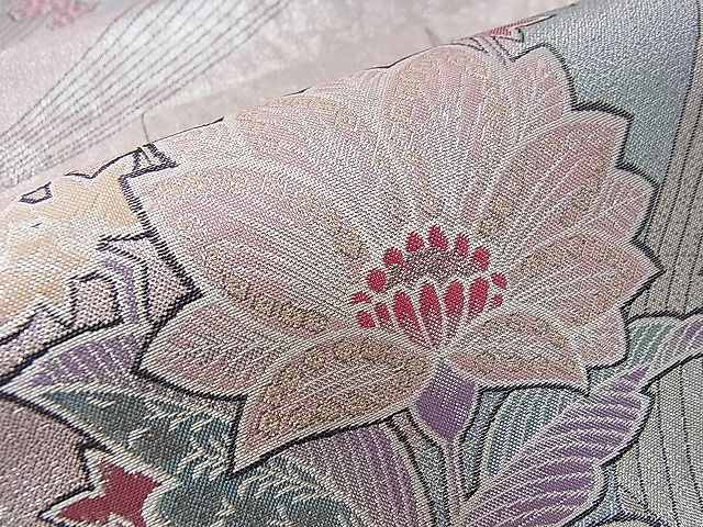 平和屋着物■六通柄袋帯 鳳凰吉祥花文 銀糸 逸品 an5457