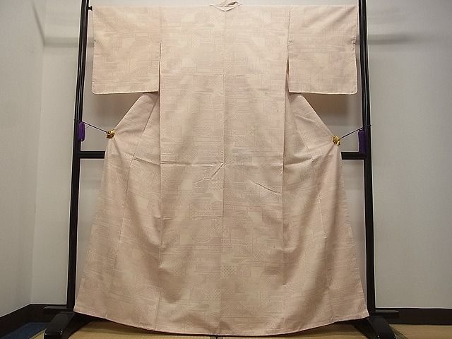 平和屋着物■上質な紬　エ霞風景文　逸品　vf8932