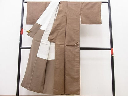 平和屋着物■上質なお召 吉祥文 逸品 n-pk5630