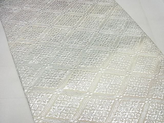 平和屋本店■極上　金彩友禅　卓越技能者・名工・和田光正　六通太鼓柄袋帯　菱重ね花文　逸品4s481