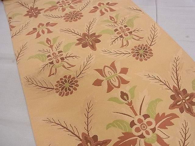 平和屋着物■六通柄袋帯 草花文 逸品 CAAA2498ze