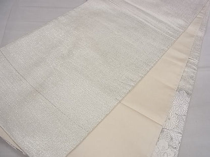 平和屋着物■六通太鼓柄袋帯 唐織 草花文 銀糸 逸品 CAAA2505ze