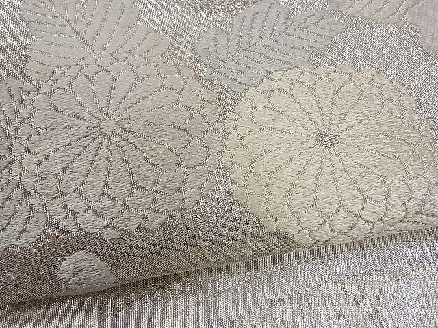 平和屋着物■六通太鼓柄袋帯 唐織 草花文 銀糸 逸品 CAAA2505ze