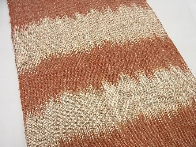 平和屋本店■極上　出羽の織座　八寸名古屋帯　摩耶のぜんまい織　冊子・共箱付き　逸品　未使用4s559