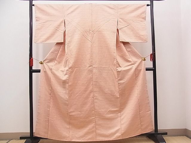 平和屋着物■上質な紬　立涌文様　逸品　n-sa4141