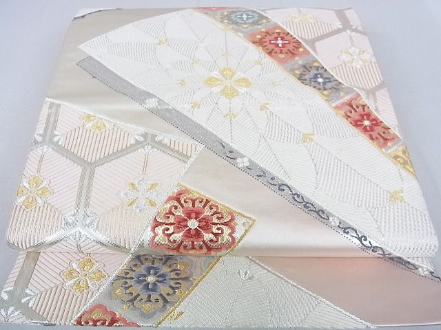 平和屋着物■六通柄袋帯 正倉院花文 金銀糸 逸品 DAAB2030az