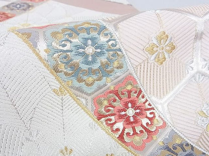 平和屋着物■六通柄袋帯 正倉院花文 金銀糸 逸品 DAAB2030az