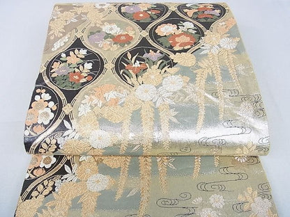 平和屋着物■六通柄袋帯 立涌花文 金銀糸 逸品 DAAB2048az