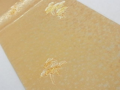 平和屋着物■六通柄袋帯 松 金糸 正絹 逸品 AAAC2077Aog