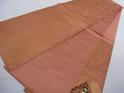 平和屋着物■太鼓柄袋帯 花菱文 篭甲箔 正絹 逸品 AAAC2117Aog