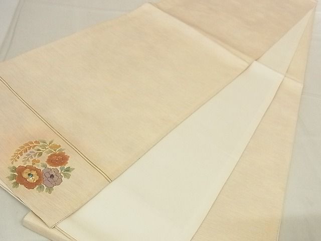 平和屋着物■全通柄袋帯 螺鈿 ワンポイント 花丸 正絹 逸品 AAAC2896Ahg