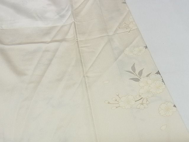 平和屋本店●極上　名門染元　秀美　十日町友禅　龍谷　訪問着　桜　暈し染め　正絹　逸品　KAAA0376kk4