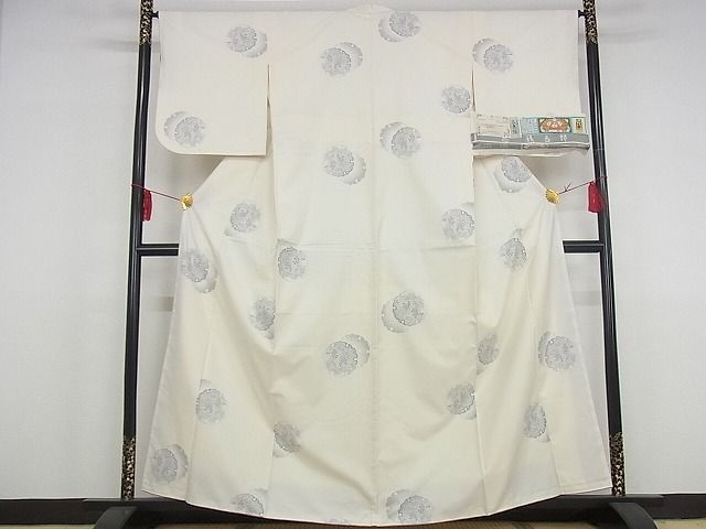 平和屋本店■極上 白泥染の第一人者・絣の魔術師 恵積五郎 本場大島紬 恵大島織物謹製 9マルキ 証紙 正絹 逸品 未使用 KAAA0437kk4