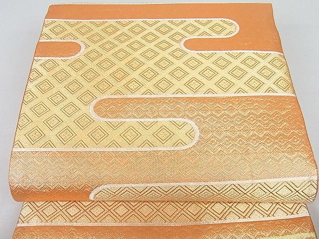 平和屋着物■佐賀錦 六通柄袋帯 エ霞吉祥文 金糸 逸品 DAAA7173sf
