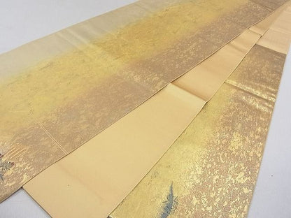 平和屋着物■六通太鼓柄袋帯 器物松葉文 金糸 引箔 逸品 DAAA8065fe