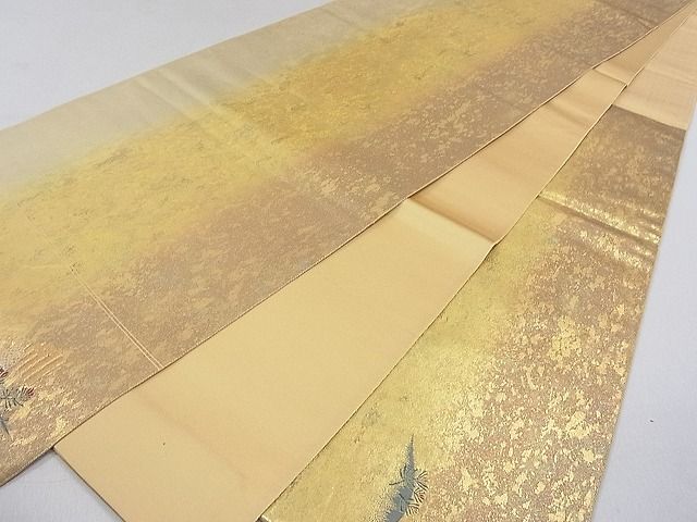 平和屋着物■六通太鼓柄袋帯 器物松葉文 金糸 引箔 逸品 DAAA8065fe