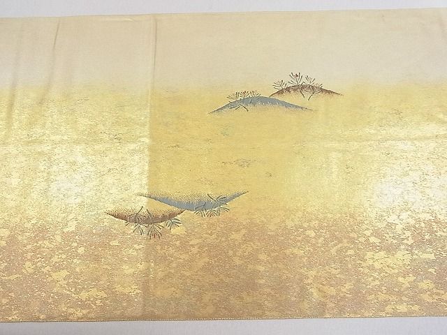 平和屋着物■六通太鼓柄袋帯 器物松葉文 金糸 引箔 逸品 DAAA8065fe