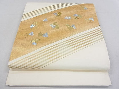 平和屋着物■太鼓柄袋帯　箔散らし　金銀彩　逸品　DAAA8069fe