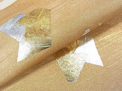 平和屋着物■太鼓柄袋帯　箔散らし　金銀彩　逸品　DAAA8069fe