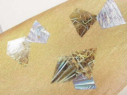 平和屋着物■太鼓柄袋帯　箔散らし　金銀彩　逸品　DAAA8069fe