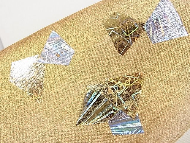 平和屋着物■太鼓柄袋帯　箔散らし　金銀彩　逸品　DAAA8069fe