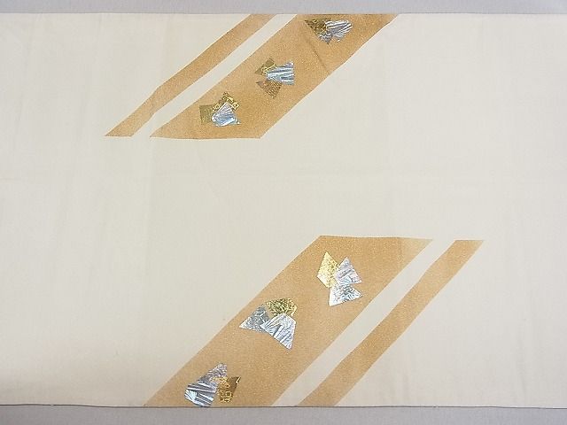 平和屋着物■太鼓柄袋帯　箔散らし　金銀彩　逸品　DAAA8069fe
