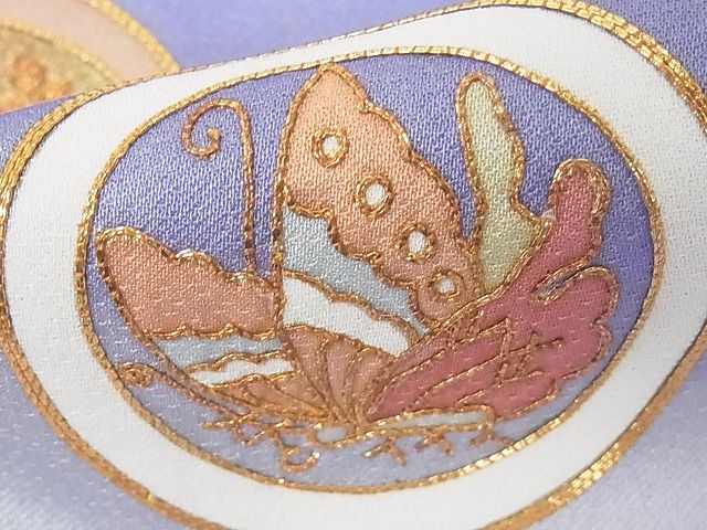 平和屋本店●極上　創業460年・千總　訪問着　駒刺繍　花蝶丸文　金彩　正絹　逸品　未使用　KAAA0443kk4