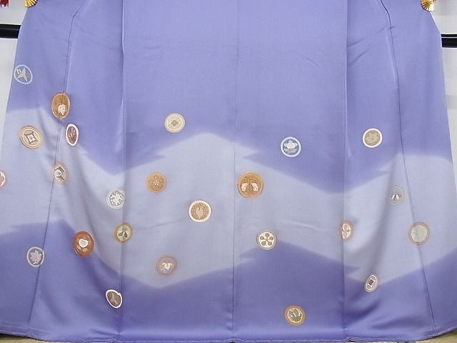 平和屋本店●極上　創業460年・千總　訪問着　駒刺繍　花蝶丸文　金彩　正絹　逸品　未使用　KAAA0443kk4