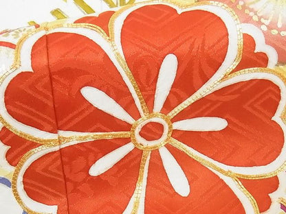 平和屋本店■極上　創業460年・千總　振袖　駒刺繍　誰が袖好み　吉祥花文　金彩　高島屋扱い　正絹　逸品　KAAA0444kk4