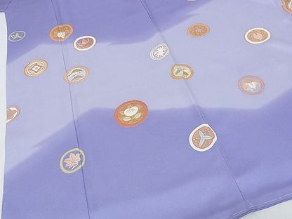 平和屋本店●極上　創業460年・千總　訪問着　駒刺繍　花蝶丸文　金彩　正絹　逸品　未使用　KAAA0443kk4