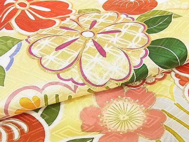 平和屋本店□極上 創業460年・千總 振袖 駒刺繍 誰が袖好み