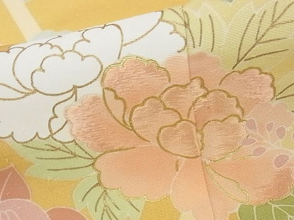 平和屋本店●極上　創業460年・千總　訪問着　刺繍　桧垣花文　金彩　松坂屋扱い　正絹　逸品　KAAA0457kk4