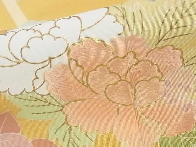 平和屋本店●極上　創業460年・千總　訪問着　刺繍　桧垣花文　金彩　松坂屋扱い　正絹　逸品　KAAA0457kk4