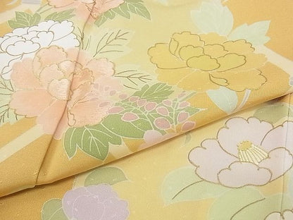 平和屋本店●極上　創業460年・千總　訪問着　刺繍　桧垣花文　金彩　松坂屋扱い　正絹　逸品　KAAA0457kk4