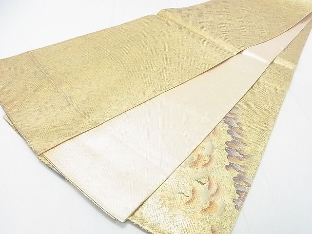 平和屋着物■佐賀錦 太鼓柄袋帯 風景文 金銀彩 逸品 DAAA9159ox