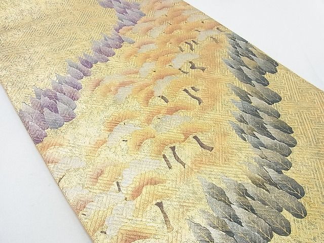 平和屋着物■佐賀錦 太鼓柄袋帯 風景文 金銀彩 逸品 DAAA9159ox