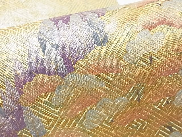 平和屋着物■佐賀錦 太鼓柄袋帯 風景文 金銀彩 逸品 DAAA9159ox