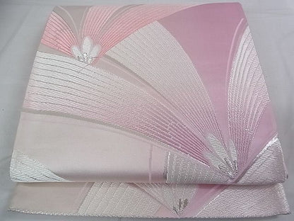平和屋着物■西陣 六通柄袋帯 松葉文 銀糸 証紙付き 逸品 DAAB0063ud