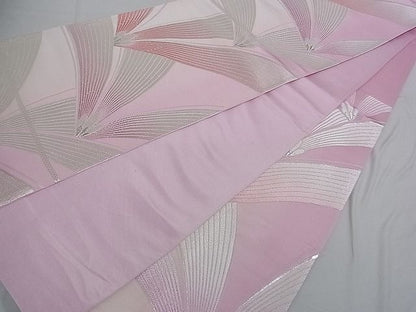 平和屋着物■西陣 六通柄袋帯 松葉文 銀糸 証紙付き 逸品 DAAB0063ud
